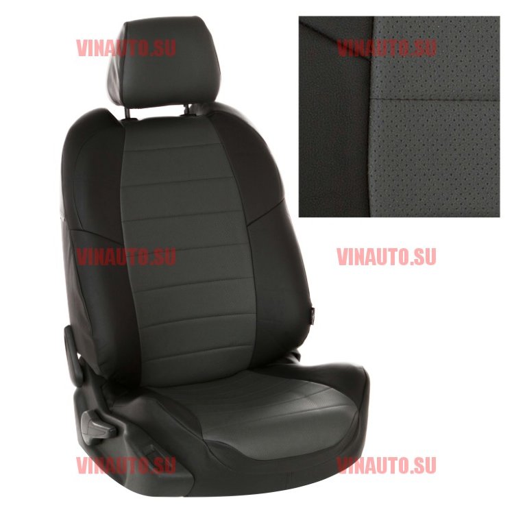 Авточехлы KIA-Ceed II с 2012 (Аригон) чер+тем.сер