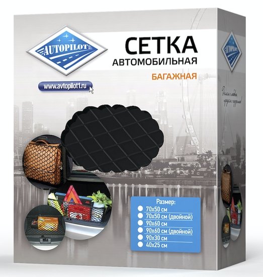 Сетка багажная 75х45 Напольная/черная Сетка багажная 75х45 Напольная/черная