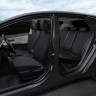Авточехлы TOYOTA-Corolla с 13 (Ромб) чер+синяя строчка