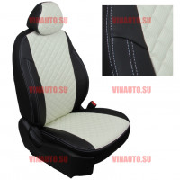 Авточехлы HYUNDAI-Solaris I sd/KIA-Rio III sd 40/60 2011- (Ромб) чер+бел