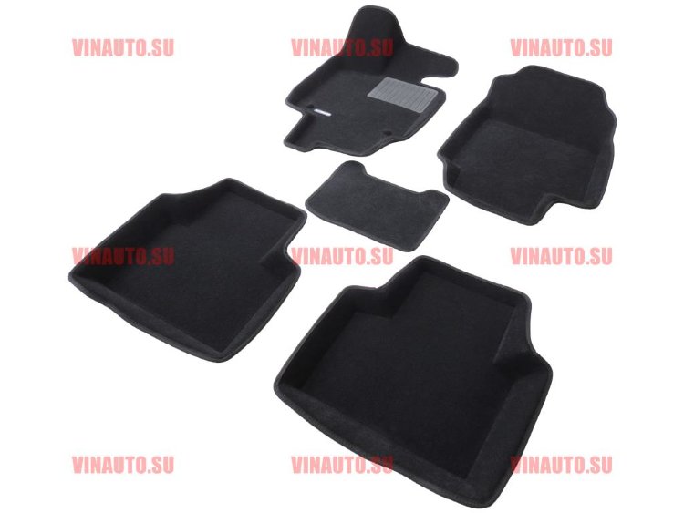 Коврики салона текст. 3D euro-std TOYOTA Rav 4 (2019-) (АКПП)/EMC3D005105