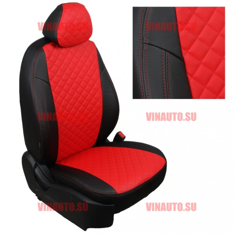 Авточехлы FORD-Focus 2 Ghia/Titanium Sd/Hb/Wag 05-11/ Ford Kuga I Trend 08-12 (Ромб) чер+красный Авточехлы FORD-Focus 2 Ghia/Titanium Sd/Hb/Wag 05-11/ Ford Kuga I Trend 08-12 (Ромб) чер+красный