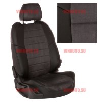 Авточехлы HYUNDAI-Tucson I с 04-10/Kia Sportage II c 04-08 (Алькантара) чер+сер