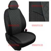 Авточехлы Chevrolet-NIVA 2002-2014 (Ромб) чер+тем.сер