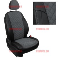 Авточехлы KIA-Rio 3 Sd 40\60 с 2011 (Ромб-Алькантара) чер+сер Авточехлы KIA-Rio 3 Sd 40\60 с 2011 (Ромб-Алькантара) чер+сер