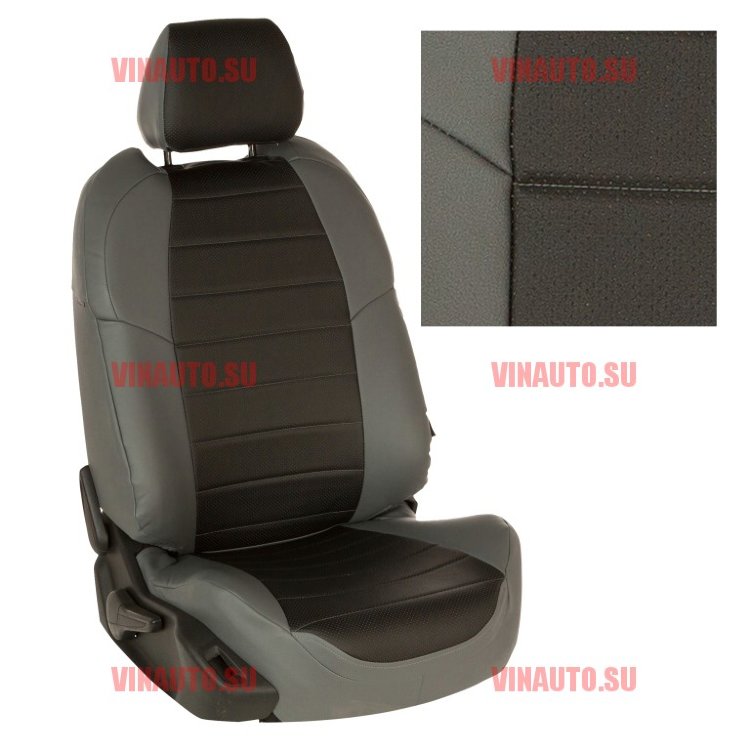 Авточехлы VW- T-5/T-6 (8 мест) рестайлинг с 2009 (Аригон) сер+чер Авточехлы VW- T-5/T-6 (8 мест) рестайлинг с 2009 (Аригон) сер+чер