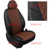 Авточехлы RENAULT- Arkana 40/60 (Ромб) чер+тем.коричневый